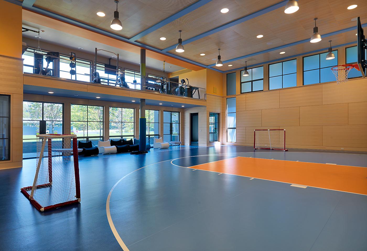 高端室内健身房和篮球场