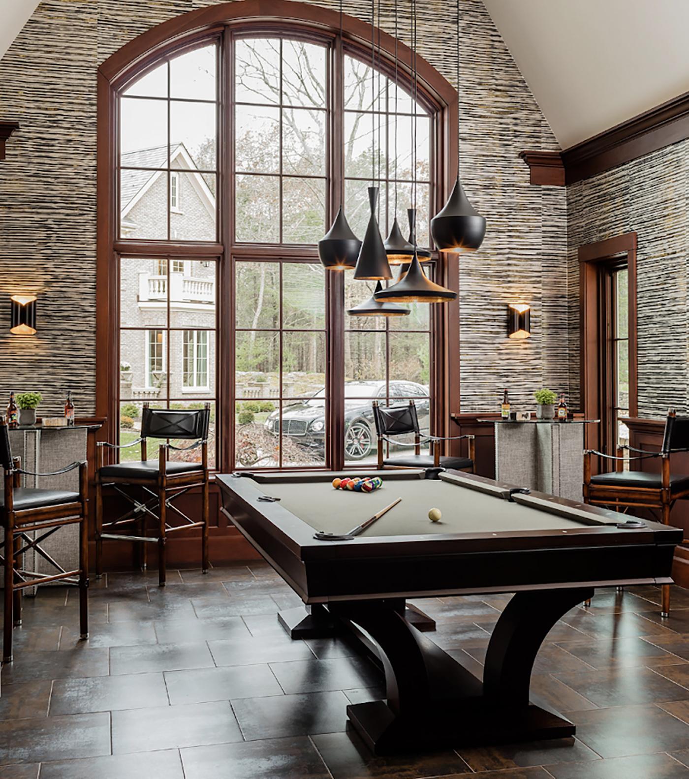 Ciche Home Pool Table - Betsy Bassett Interiors; Michael J. Lee Photography