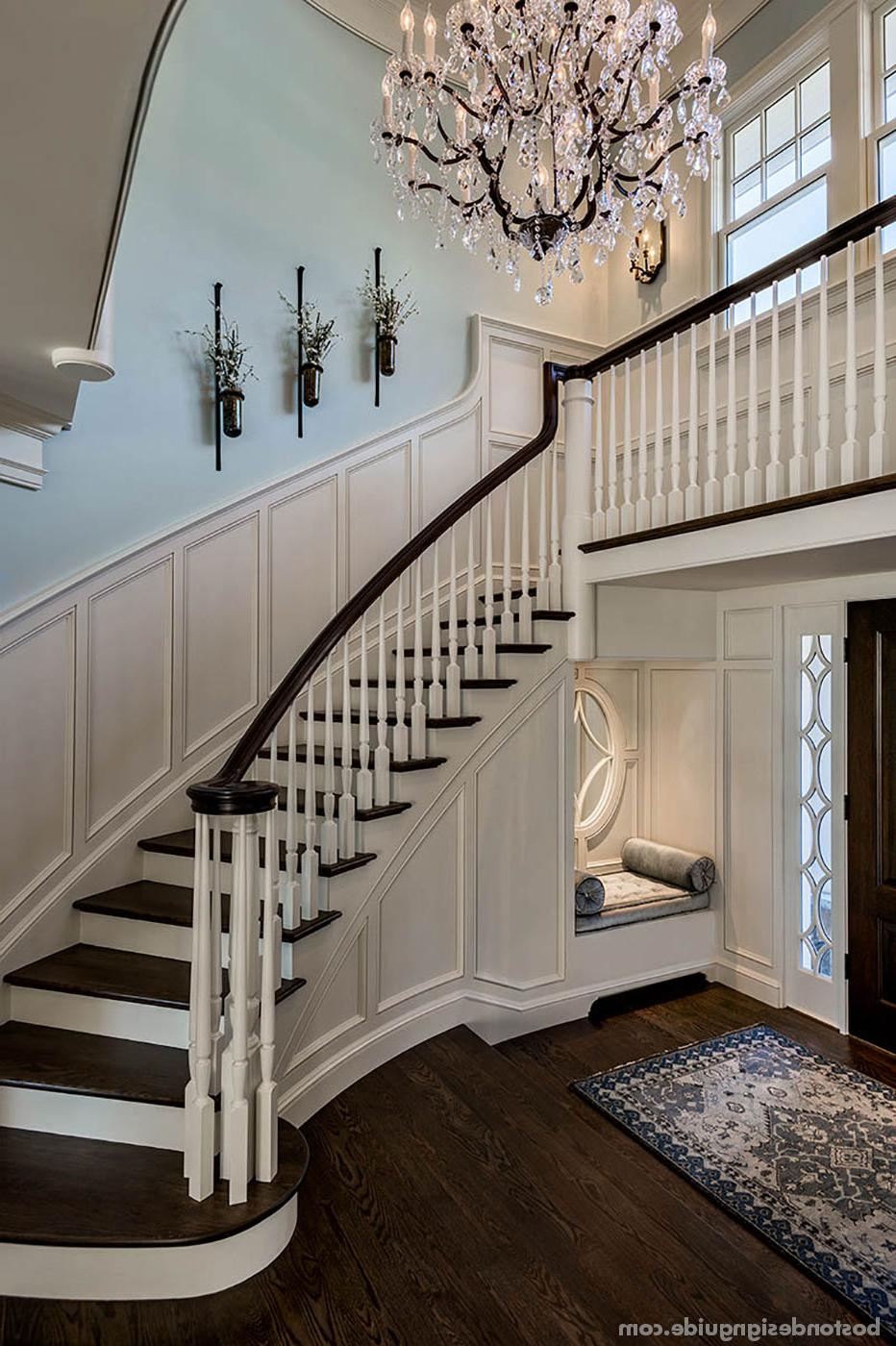 Staircase for a coastal home by CM Ragusa Builders