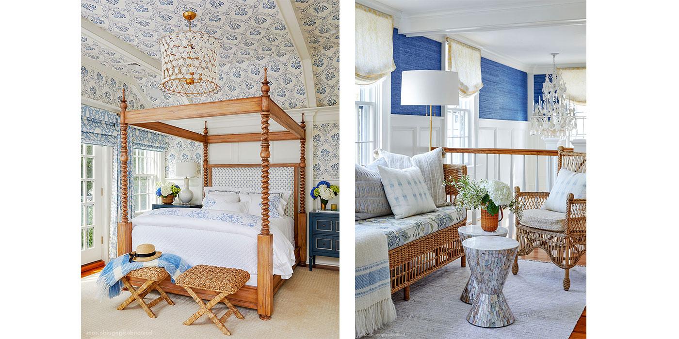 Nantucket loft 和 coastal master bedroom interior design by 唐娜世界时装之苑 Design