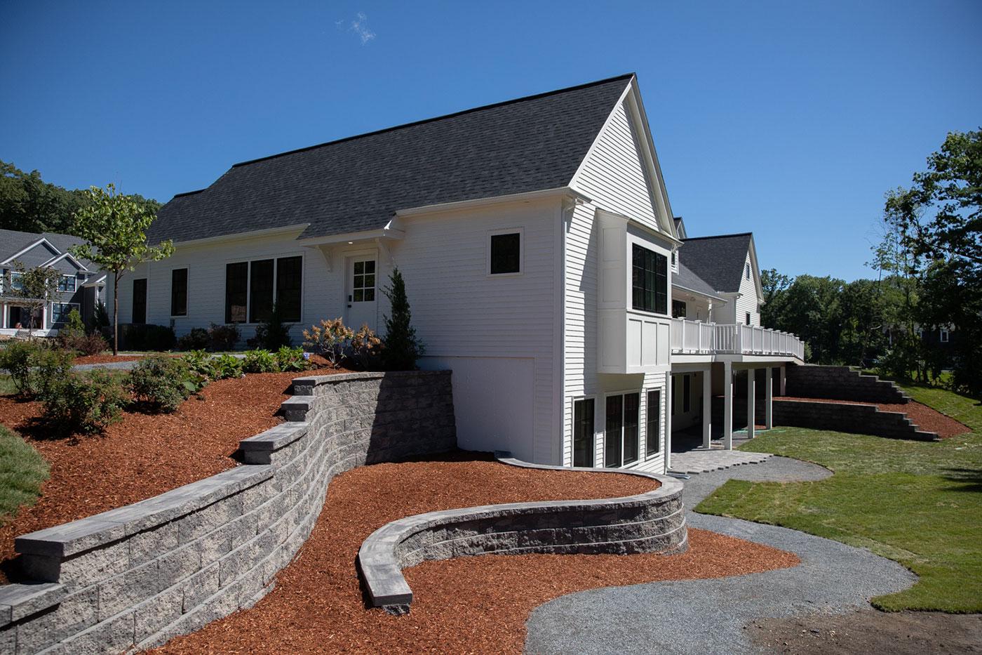 Side and backyard of a specially adapted smart home, part of the R.I.S.E. program at the Gary Sinise Foundation