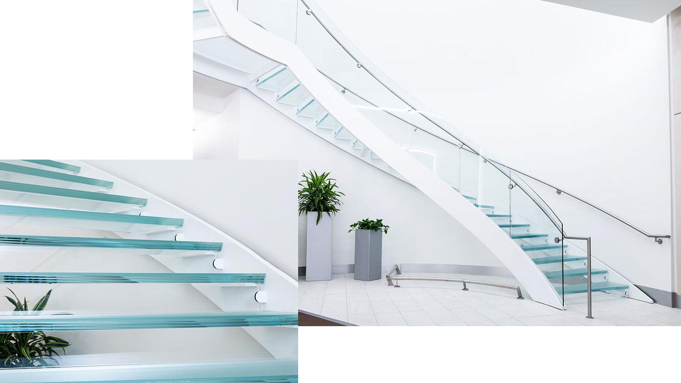 Glass Staircase Fabricated by WOON-TECH